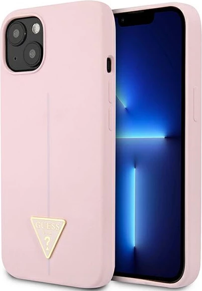 Mbështjellës Guess Silicone Triangle për iPhone 13 6.1", vjollcë