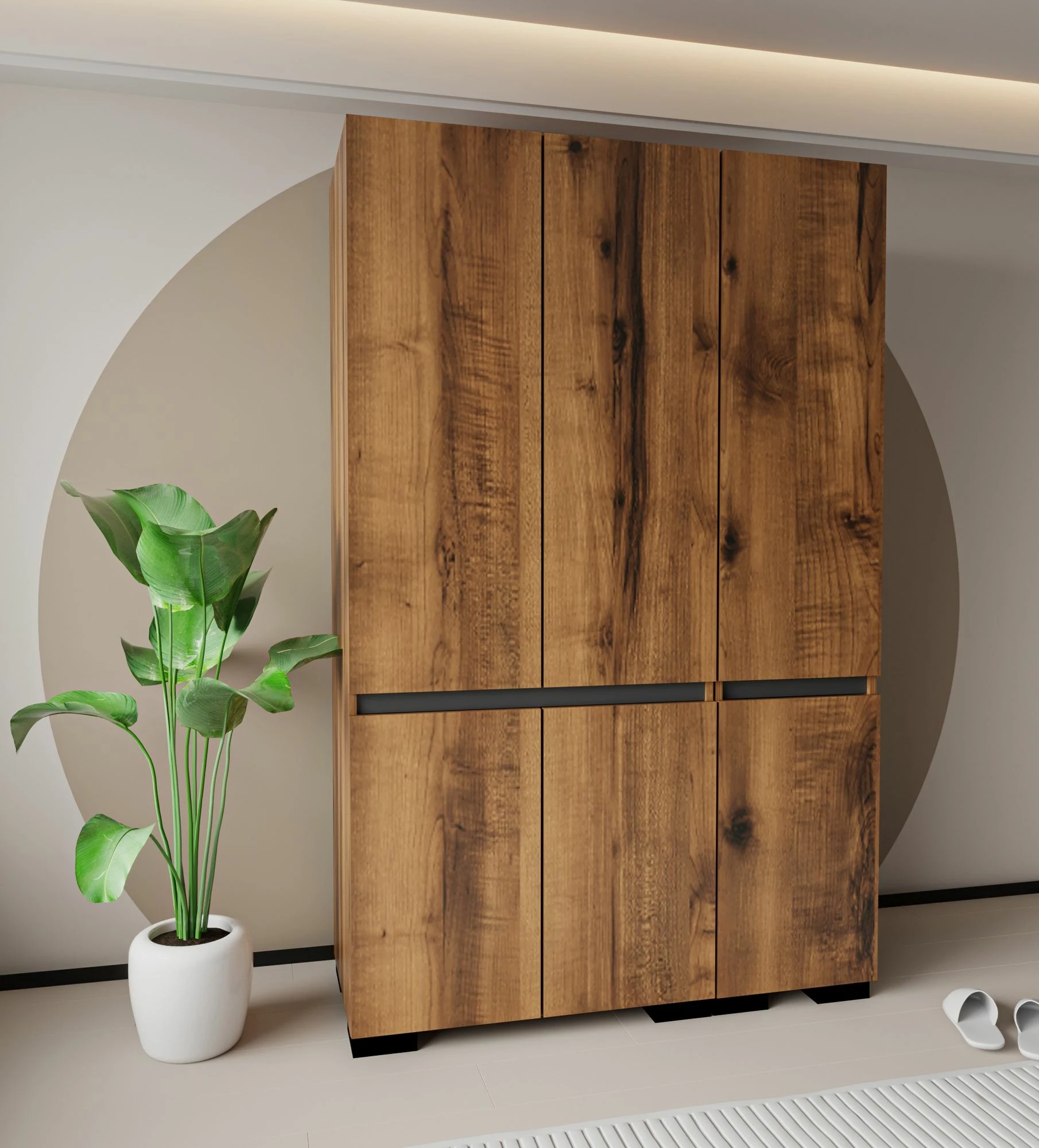 Dollap Skye Decor, Floransa 135, ngjyrë arre dhe antracit