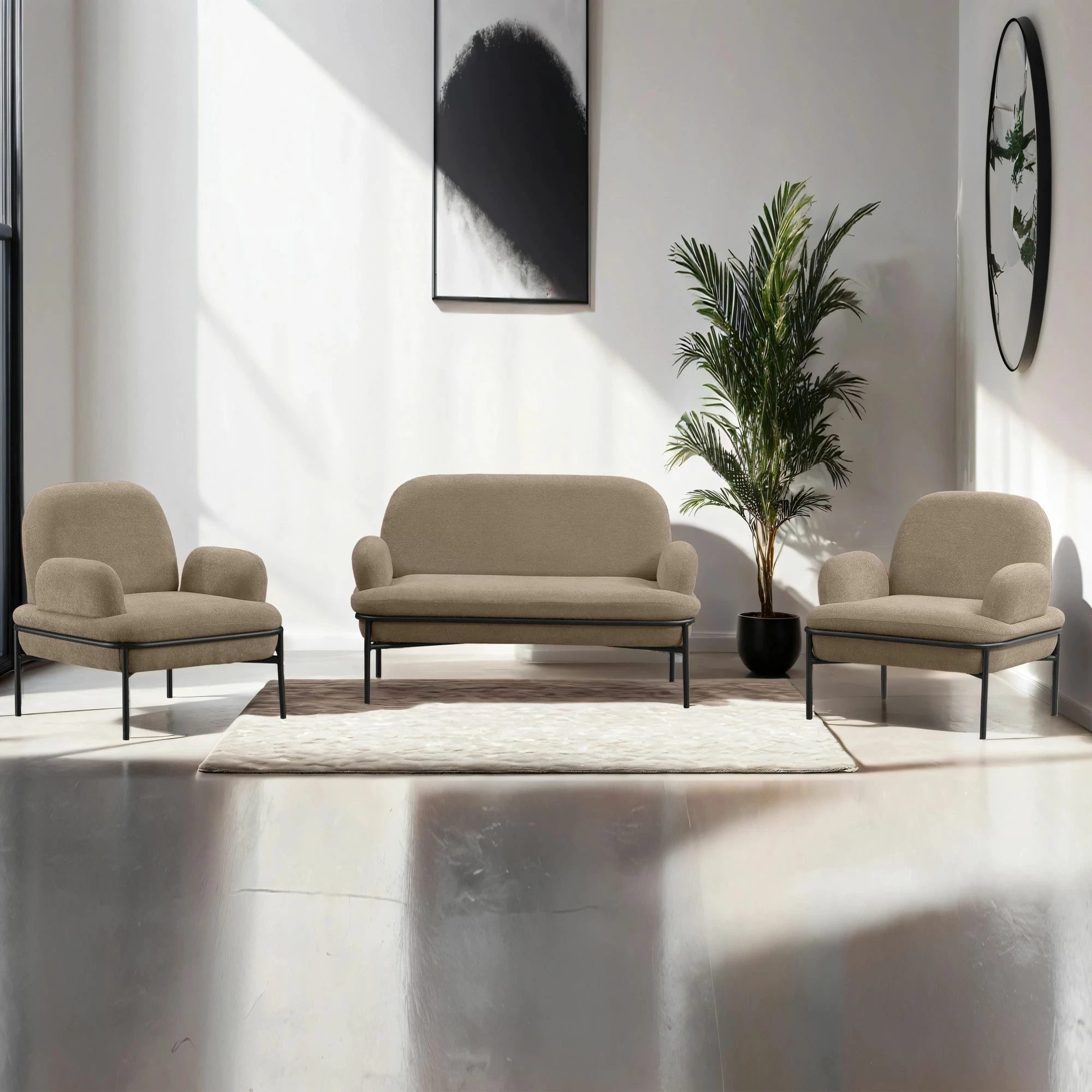 Set divani Atelier del Sofa, Aster, kapuçino