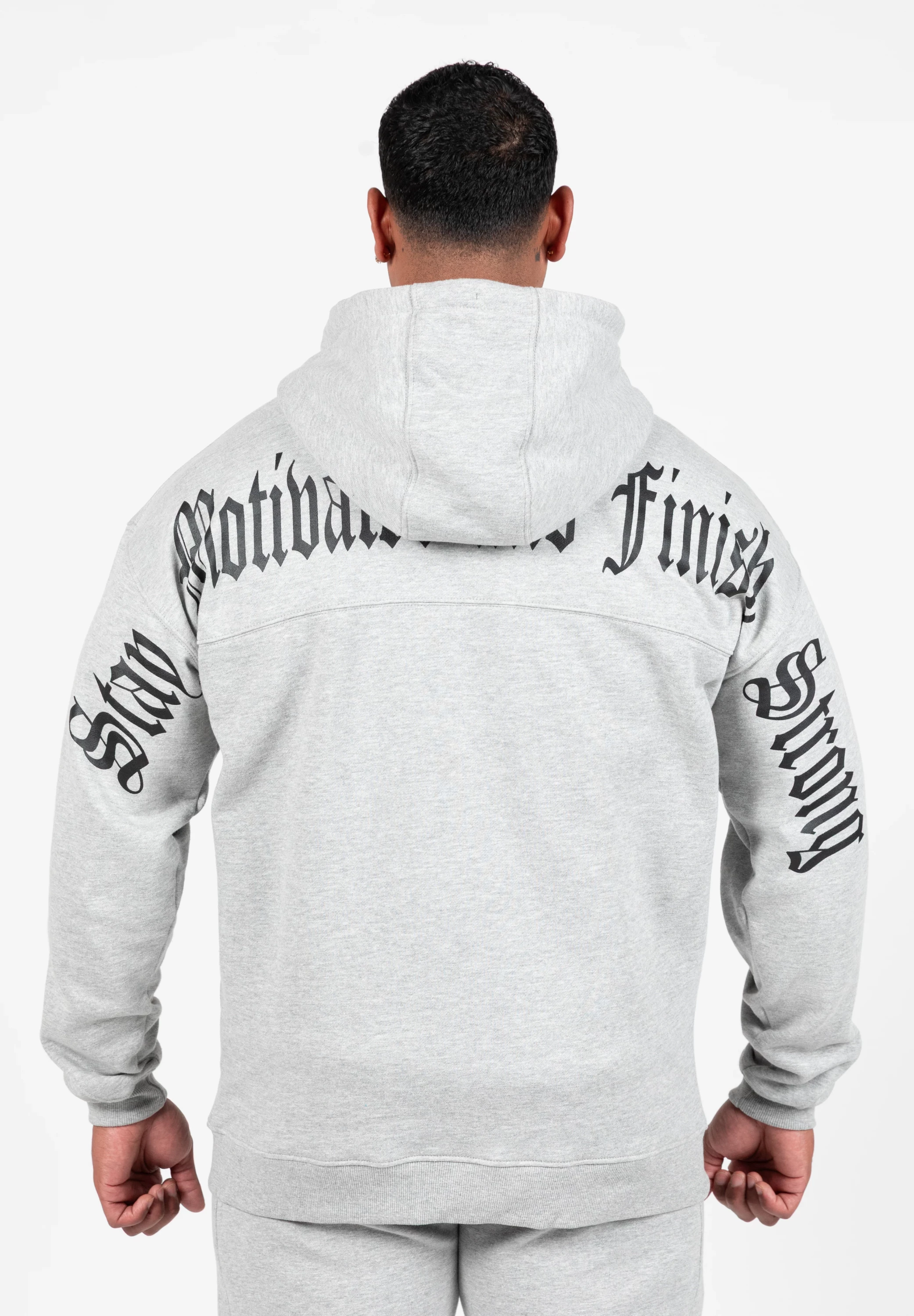 Utah Zipped Hoodie - Light Gray Melange [Madhësia: 2XL]