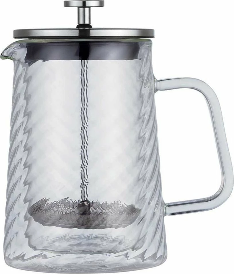 French press Klausberg KB-7763 600ml me mur të dyfishtë xham borosilikat filtër inox, kapak rose gold