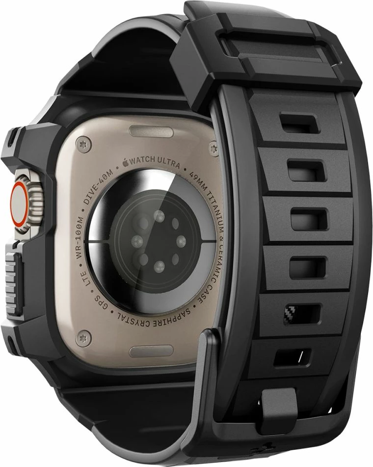 Mbështjellës Spigen Rugged Armor Pro për Apple Watch Ultra 49mm, i zi