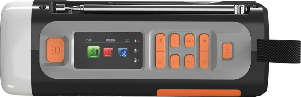 Radio portative Marmitek RESQ 200, DAB+/FM, Bluetooth 5.3, 4500 mAh, USB-C, e zezë