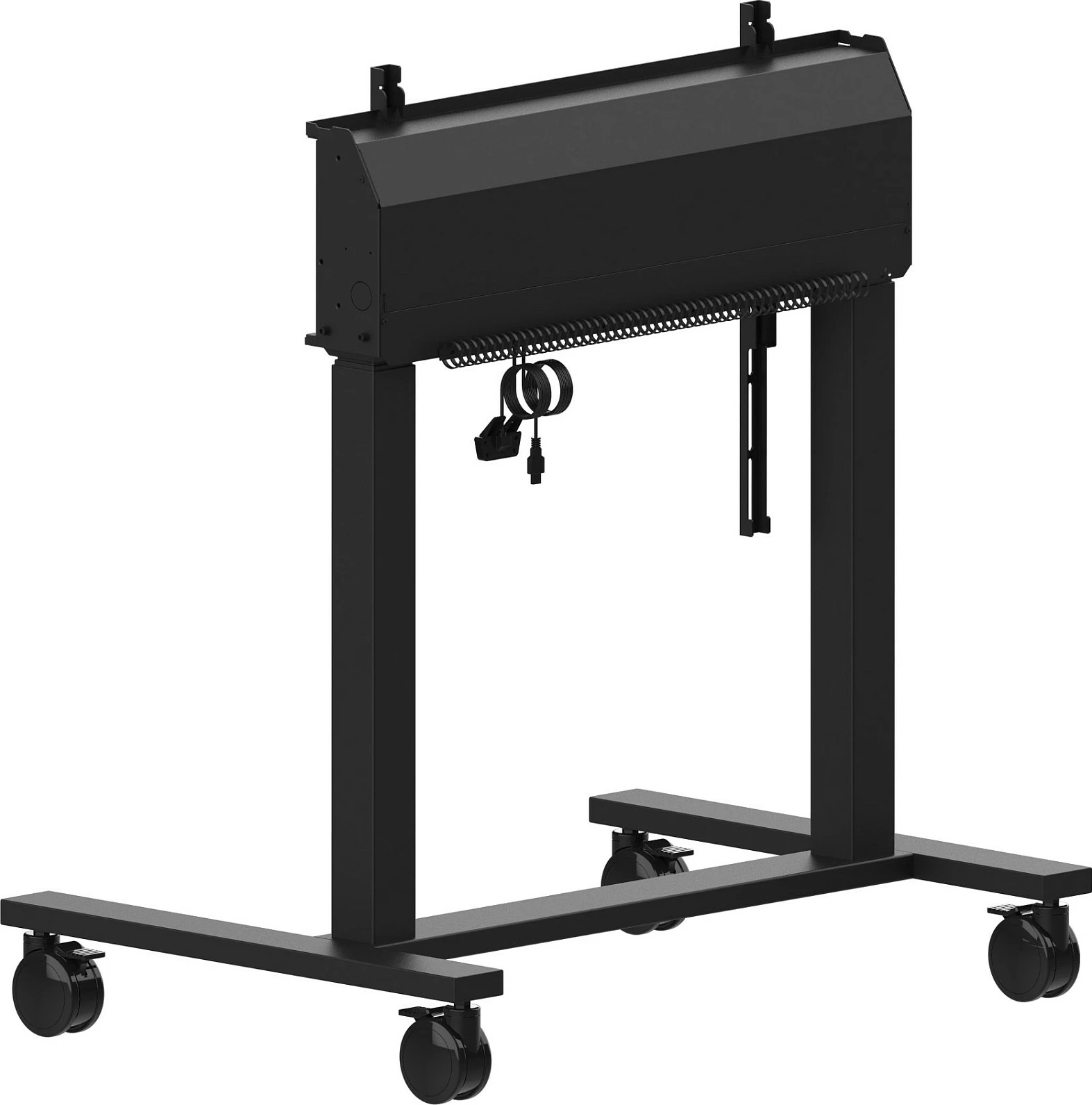 Stativ dyshemeje me rrota iiyama Rollwagen, VESA 800x600, rregullim elektrik lartësie 850-1800mm, 55"-105", 120kg, i zi