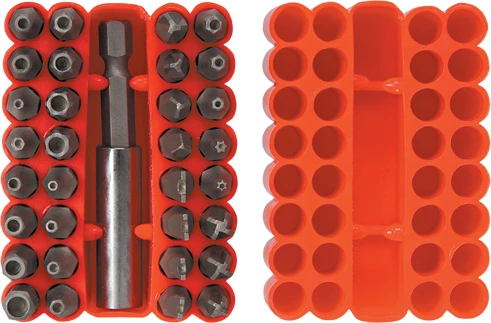 Set bite për kaçavidë Top Tools 39D355, 33 copë, 1/4\", organizues i kuq