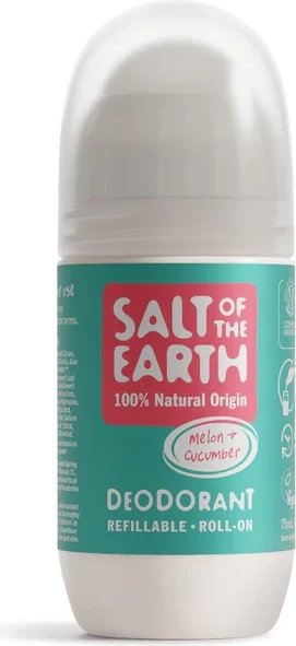 Deodorant natyral Salt if the Earth Melon & Cucumber Roll-On, 75 ml