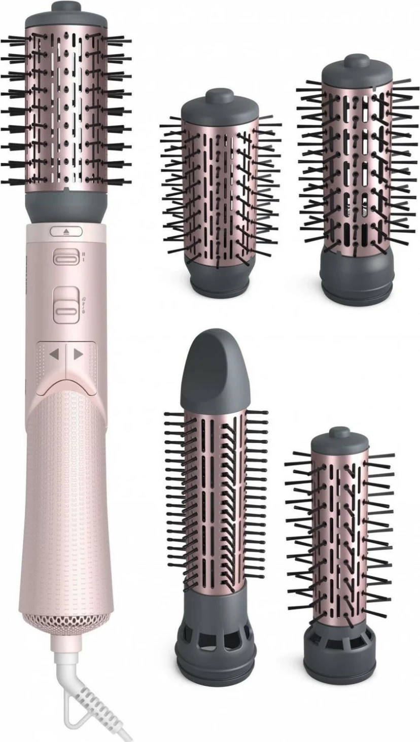 Furçë stilizuese me ajër të nxehtë Philips BHA735/00 1000 W, 4 nasadka, rozë