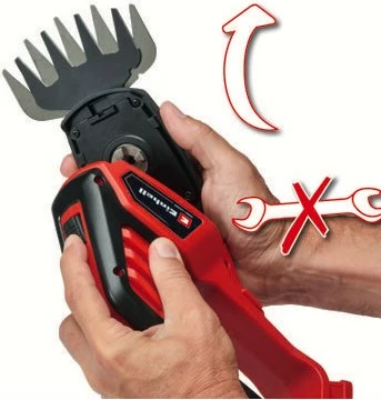 Gërshërë shkurresh Einhell GE-CG 18/100 Solo, Li-Ion 18V, e zezë/kuqe