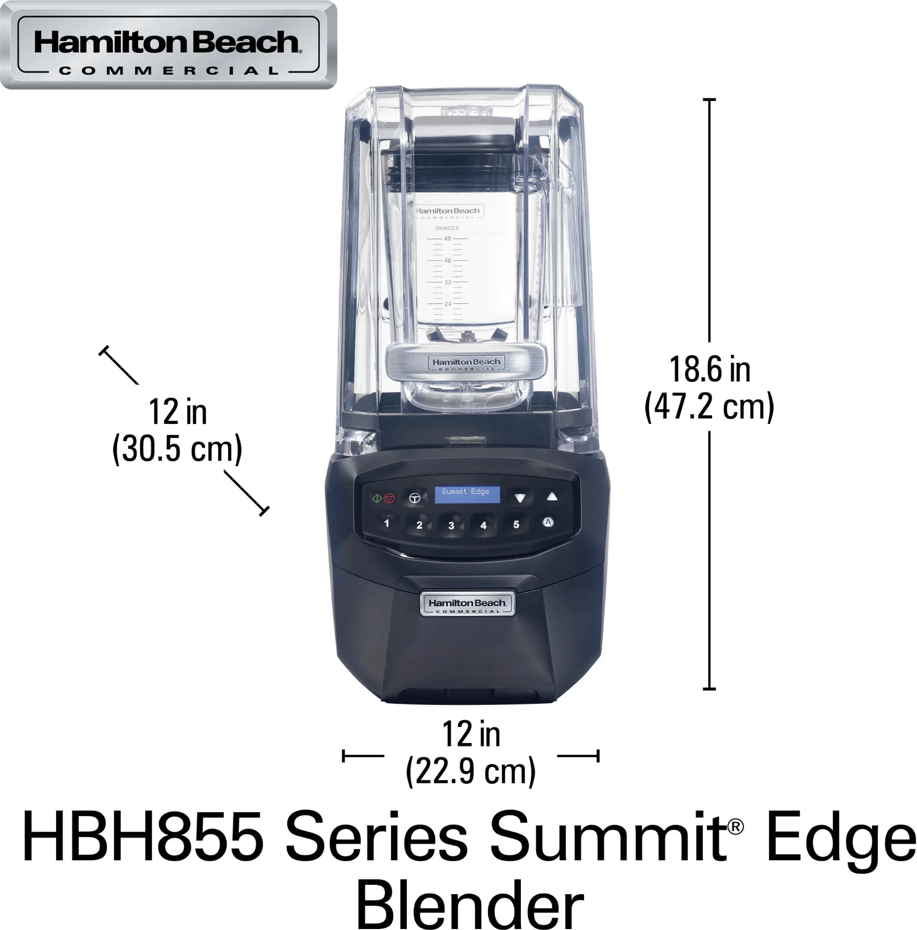 Blender profesional, Hamilton Beach Commercial, Summit Edge HBH855, 1.4 L, me Quiet Shield, i zi