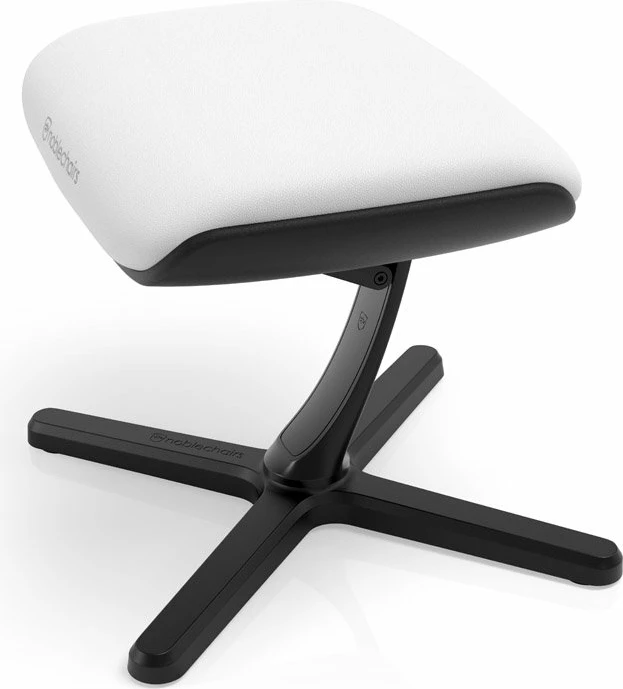 Mbështetëse këmbësh Noblechairs White Edition GAGC-313, kënd i rregullueshëm 45°, memory foam, PU lëkurë, 49×40×45 cm, e bardhë