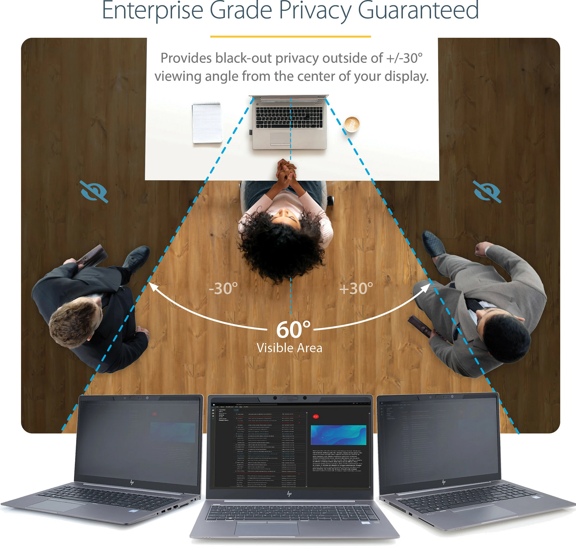 Filtër privatësie për laptop StarTech PRIVSCNLT15, 15.6", 16:9, magnetik, anti-shkëlqim, reduktim drite blu, i zi