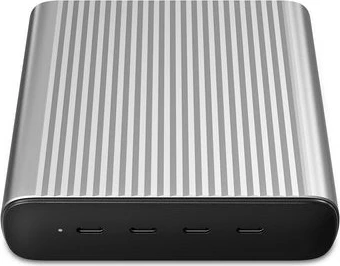 Karikues universal Targus HJ 245W GAN, 100W, 4x USB Type-C, zi/argjendtë