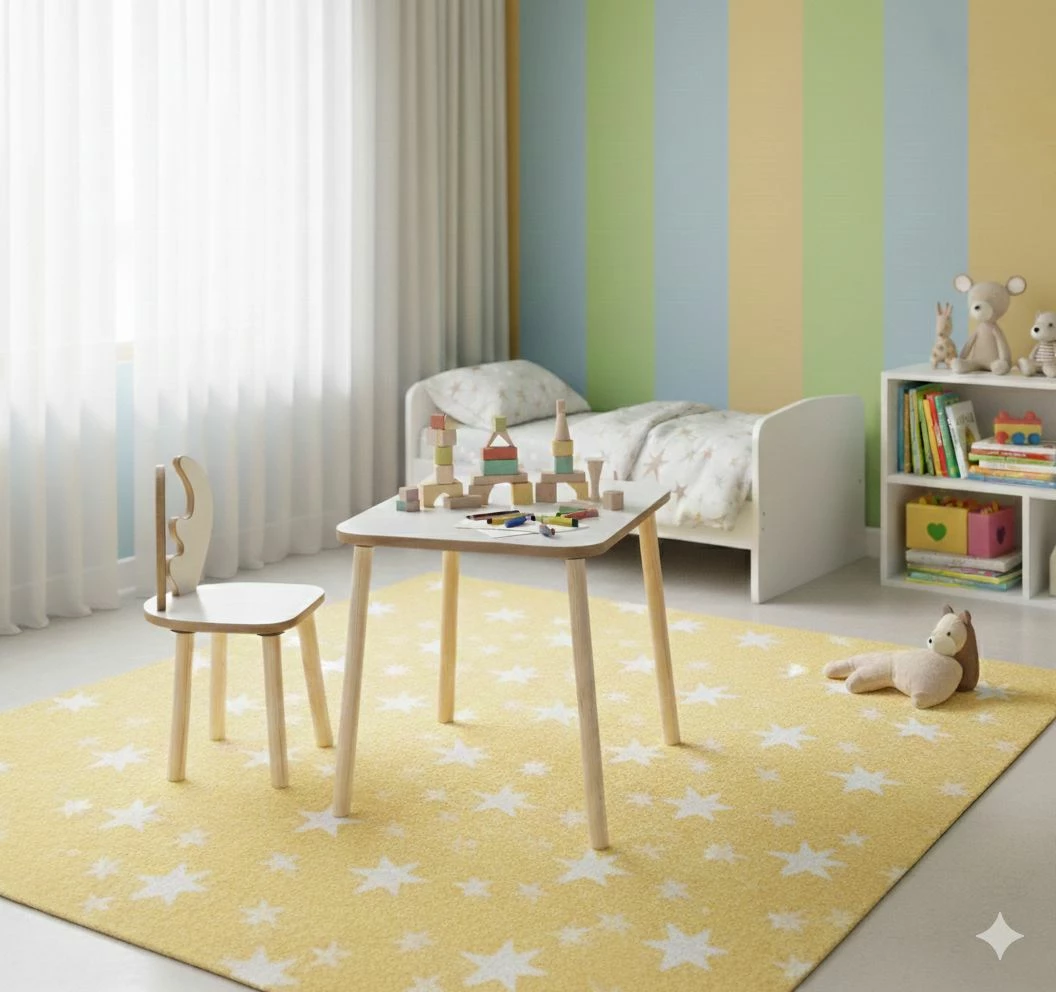 Set tavoline për fëmijë Hanah Home, karrige Deer One, kafe
