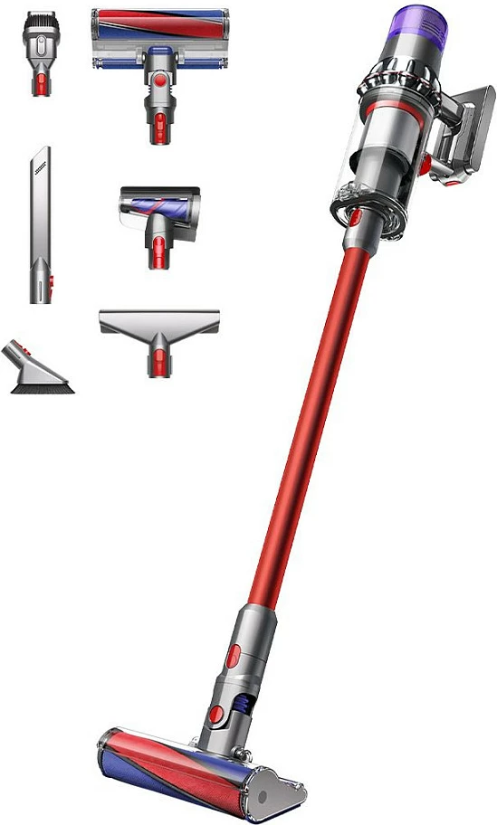 Fshesë me korrent pa kabllo Dyson V11 Fluffy, nickel/kuqe