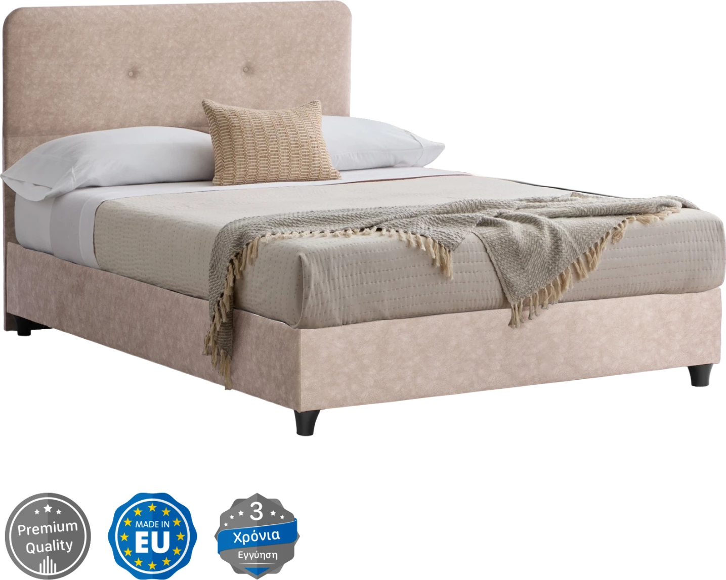 Krevat FH648.22 DOLORES, pëlhurë lloj NUBUCK, 120x200