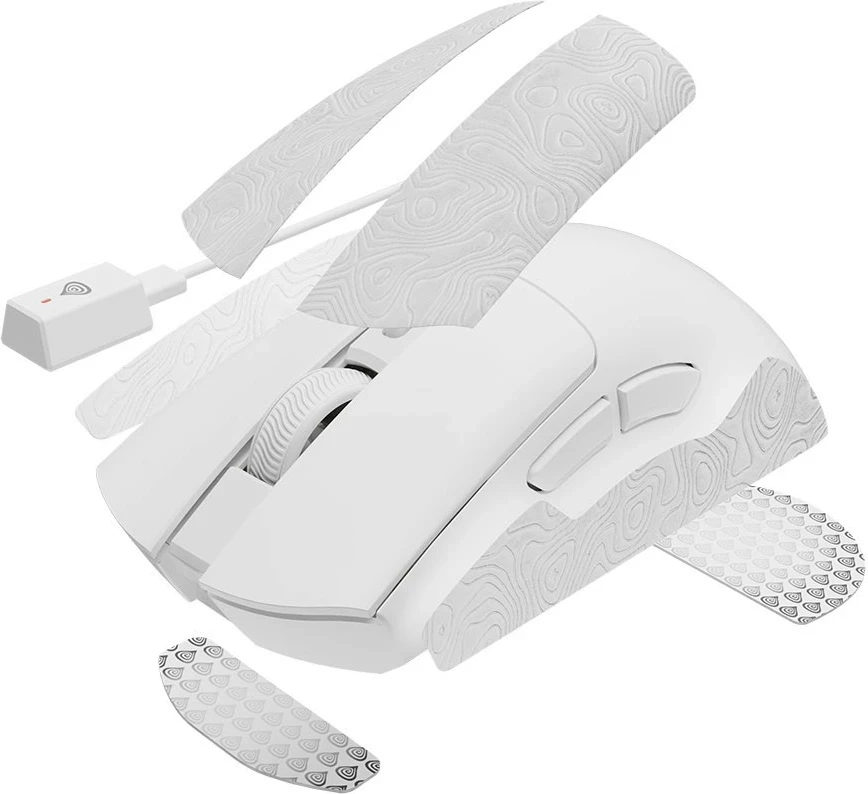Maus Genesis Zircon 880 Pro Wireless, optik, 30000 DPI, 6 butona, e bardhë