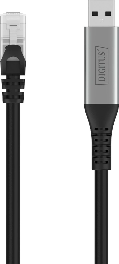 Kabllo USB në RJ45 Digitus, Cat6a, 3m, 1Gbit/s, e zezë