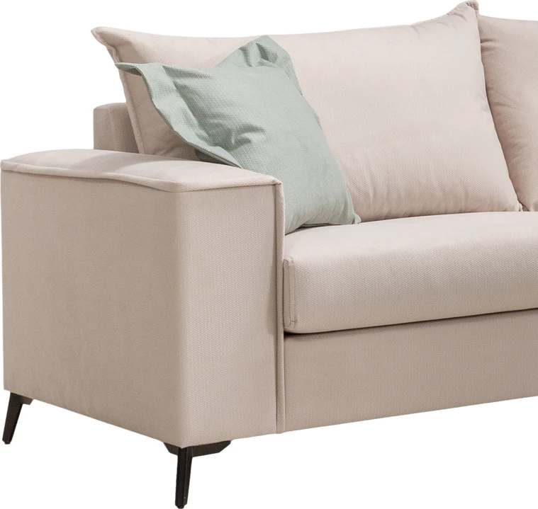 Set divanësh Verona 2 copë, krem, jastëkë ngjyrë mente