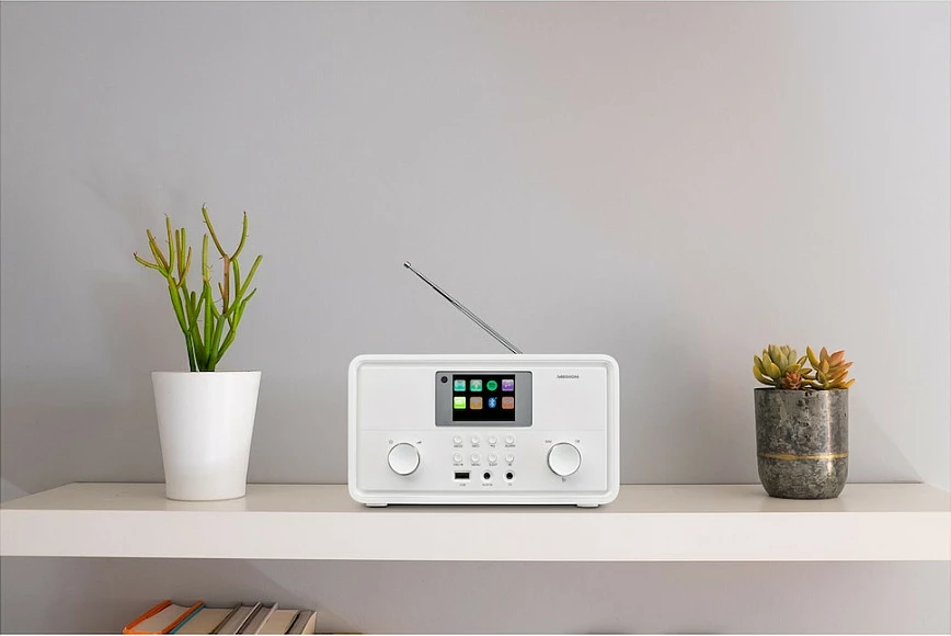 Radio interneti Medion MD 88069, DAB+/FM, Bluetooth, Wi‑Fi, 20W, e bardhë