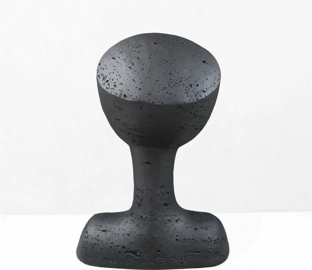Dekor fytyrë AURA II, rrëshirë e zezë, 19x14x26cm