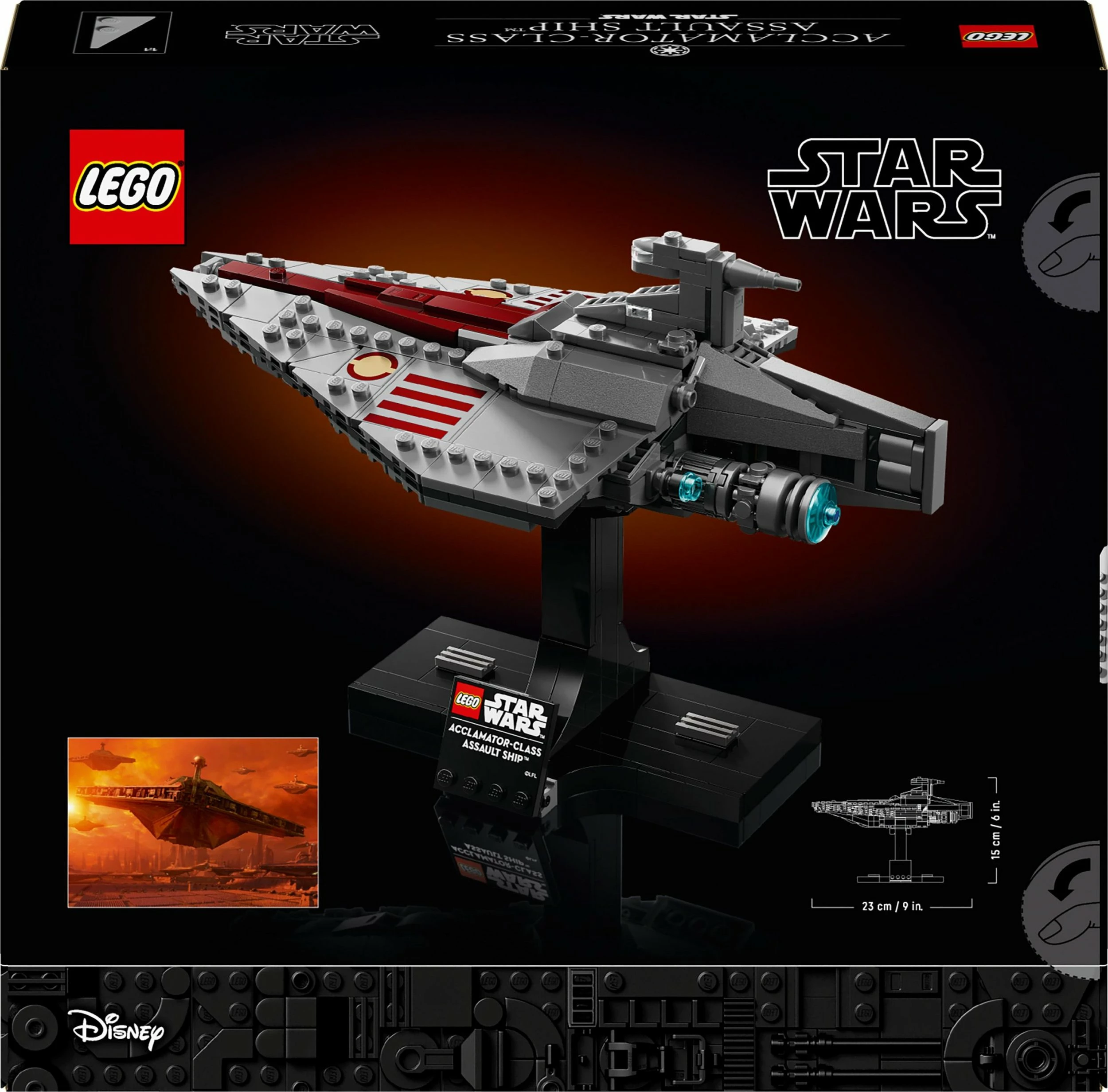 Set LEGO Star Wars Acclamator-class Assault Cruiser 75404, 450 copë