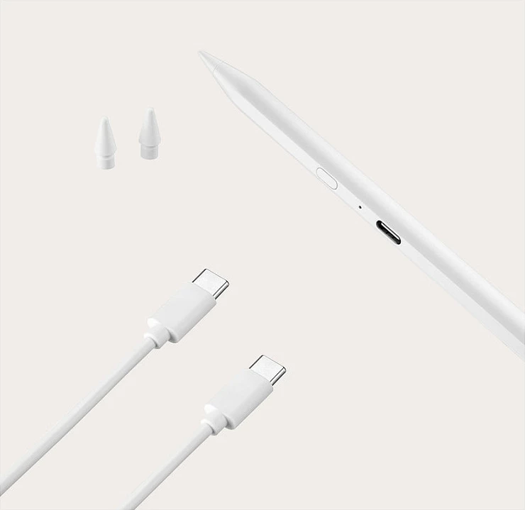 Stylus TUCANO Pencil 3 për iPad, Bluetooth, 50 orë bateri, USB-C, i bardhë