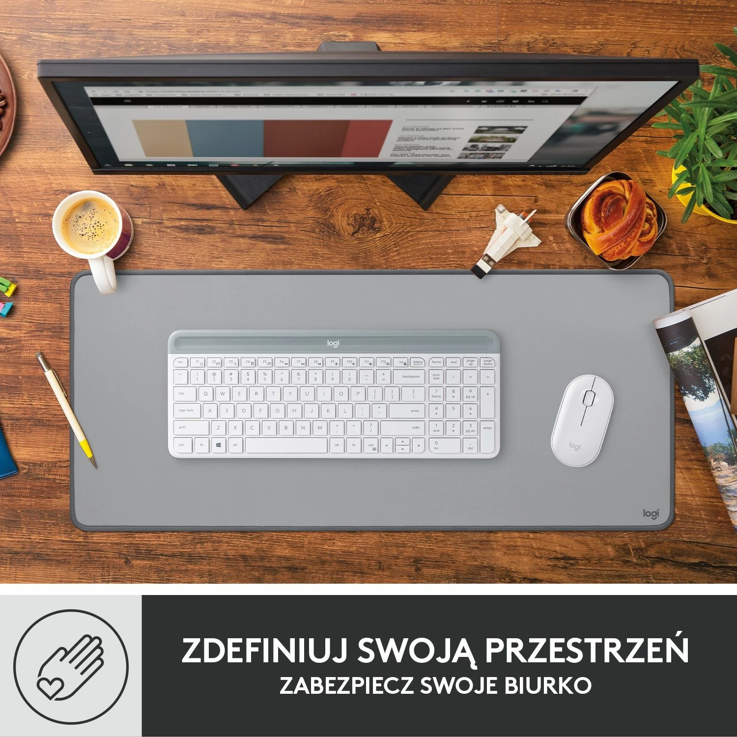 Mauspad Logitech Studio Series 956-000052 70x30cm, gri e mesme