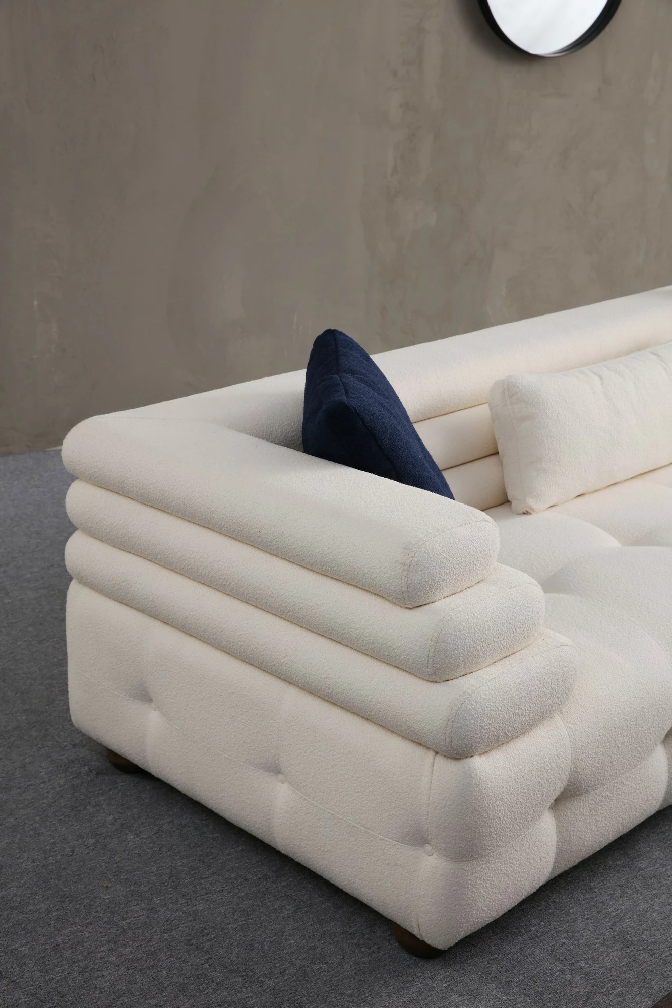 Divan treshe Atelier del Sofa, Boston 3, i bardhë