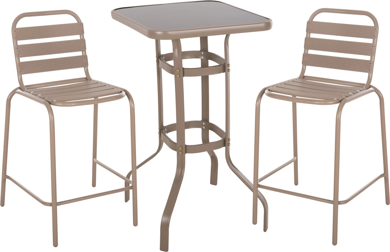 Set për bar Laura FH21056, 3 pjesë, metal/ngjyrë shampanje