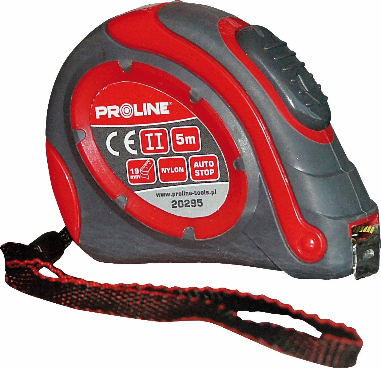 Metër shirit PROLINE 20293 3m x 16mm, kuq/gri