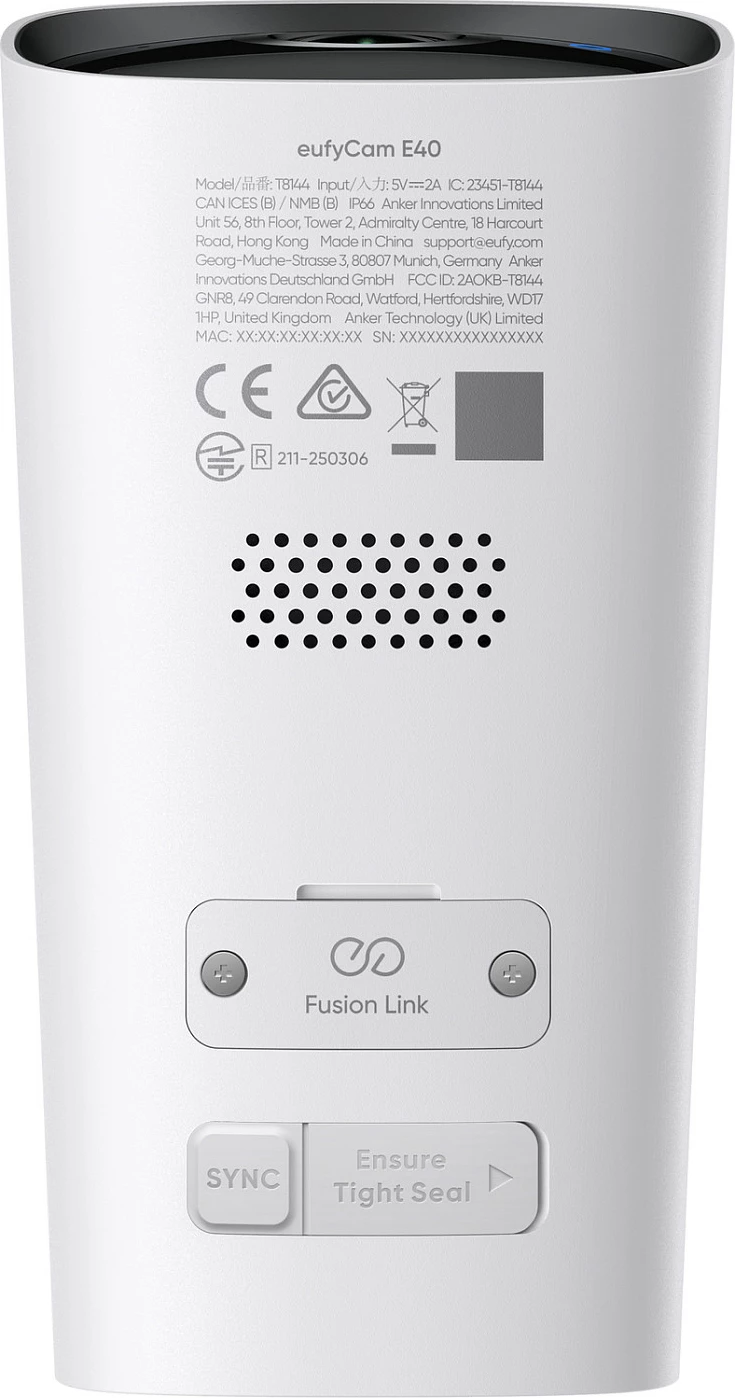 Kamerë sigurie EUFY eufyCam E40 2-Cam Kit + HomeBase S280, 2688x1520, IP66, Wi‑Fi, bardhë/zezë