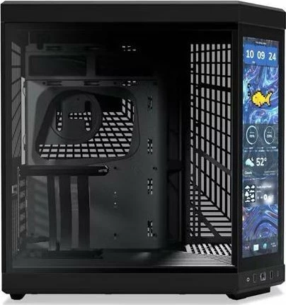 Kasë Hyte Y70 Touch Infinite CS-HYTE-Y70TTI-BB, Midi Tower ATX/e-ATX, ekran touch 14.5\", PCIe 4.0 riser, e zezë