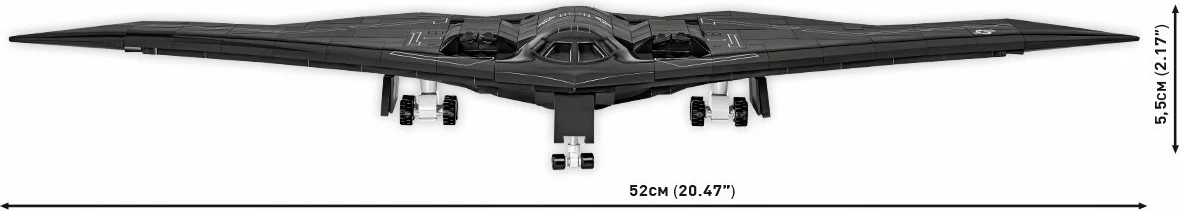 Set konstruktimi Cobi Northrop Grumman B-2 Spirit 1109 copë, shkallë 1:100, i zi
