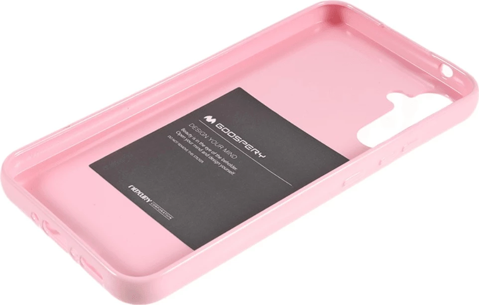 Mbështjellës silikoni Goospery Jelly Thin për Samsung Galaxy A34, i hollë, rozë