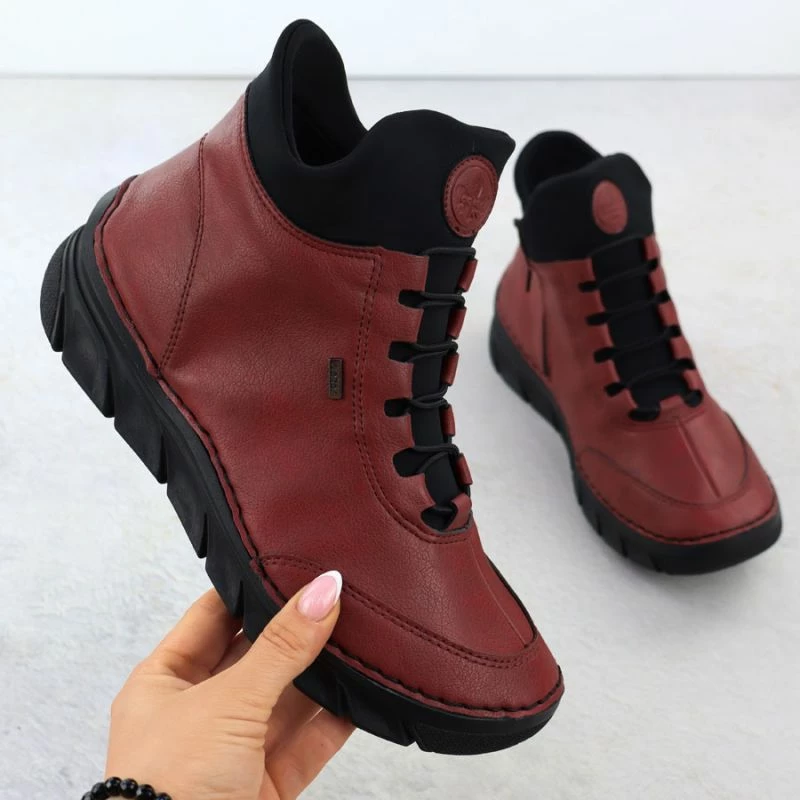 Çizme të shkurtra për femra Rieker 55069-35, të zeza