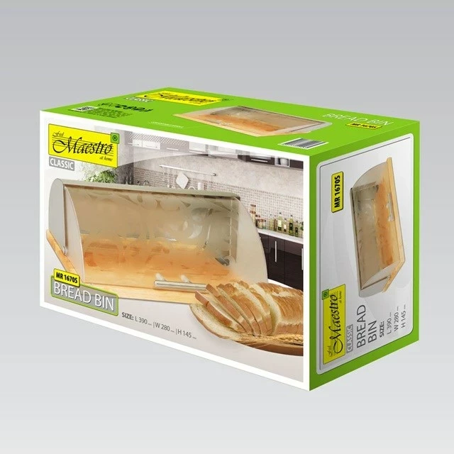 Kuti buke Maestro MR-1670S, çelik inox, argjend