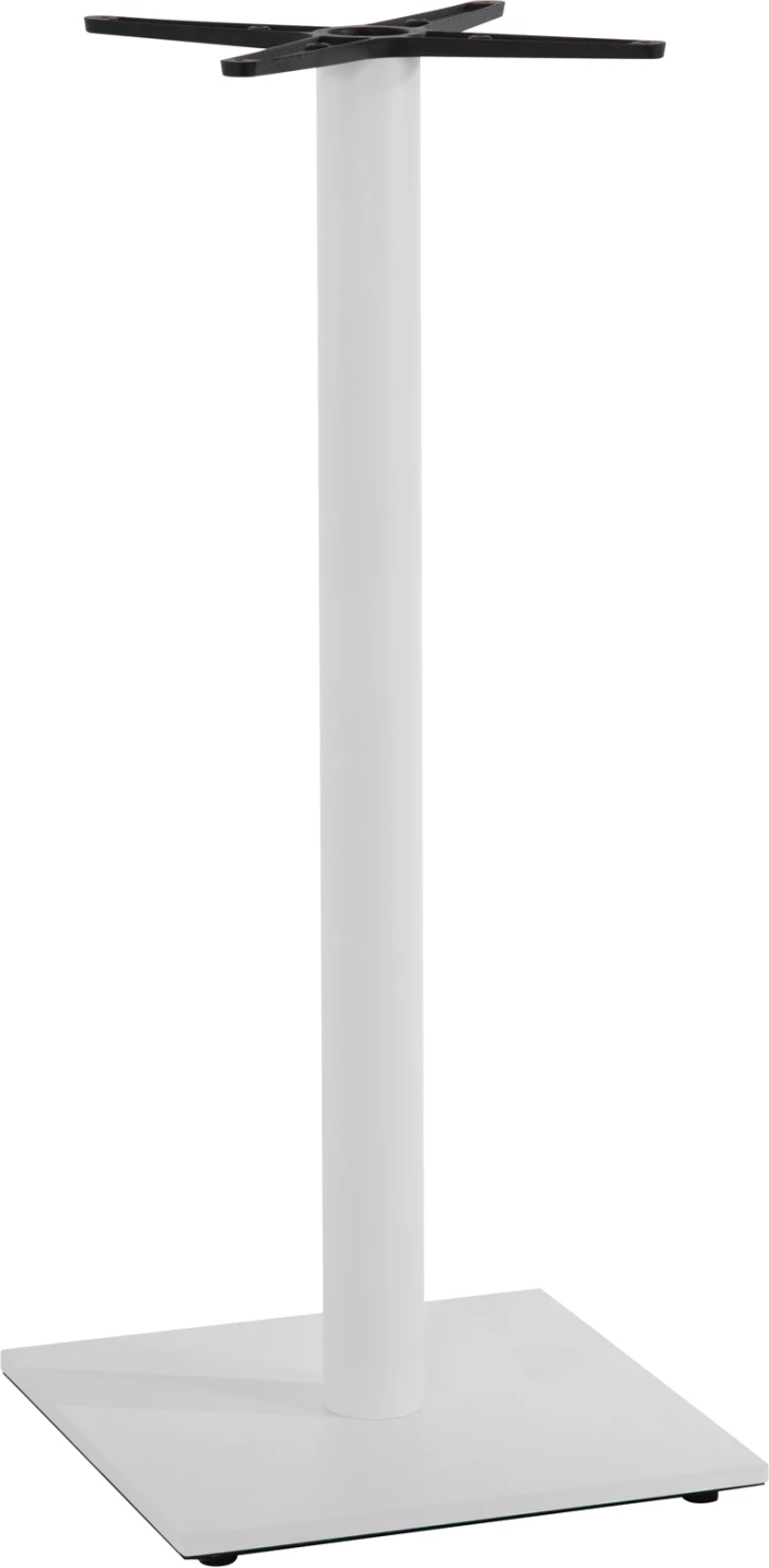 Bazë për tavolinë bari, metalike, ngjyrë e bardhë mat, FH439.02, 45x45x107H cm