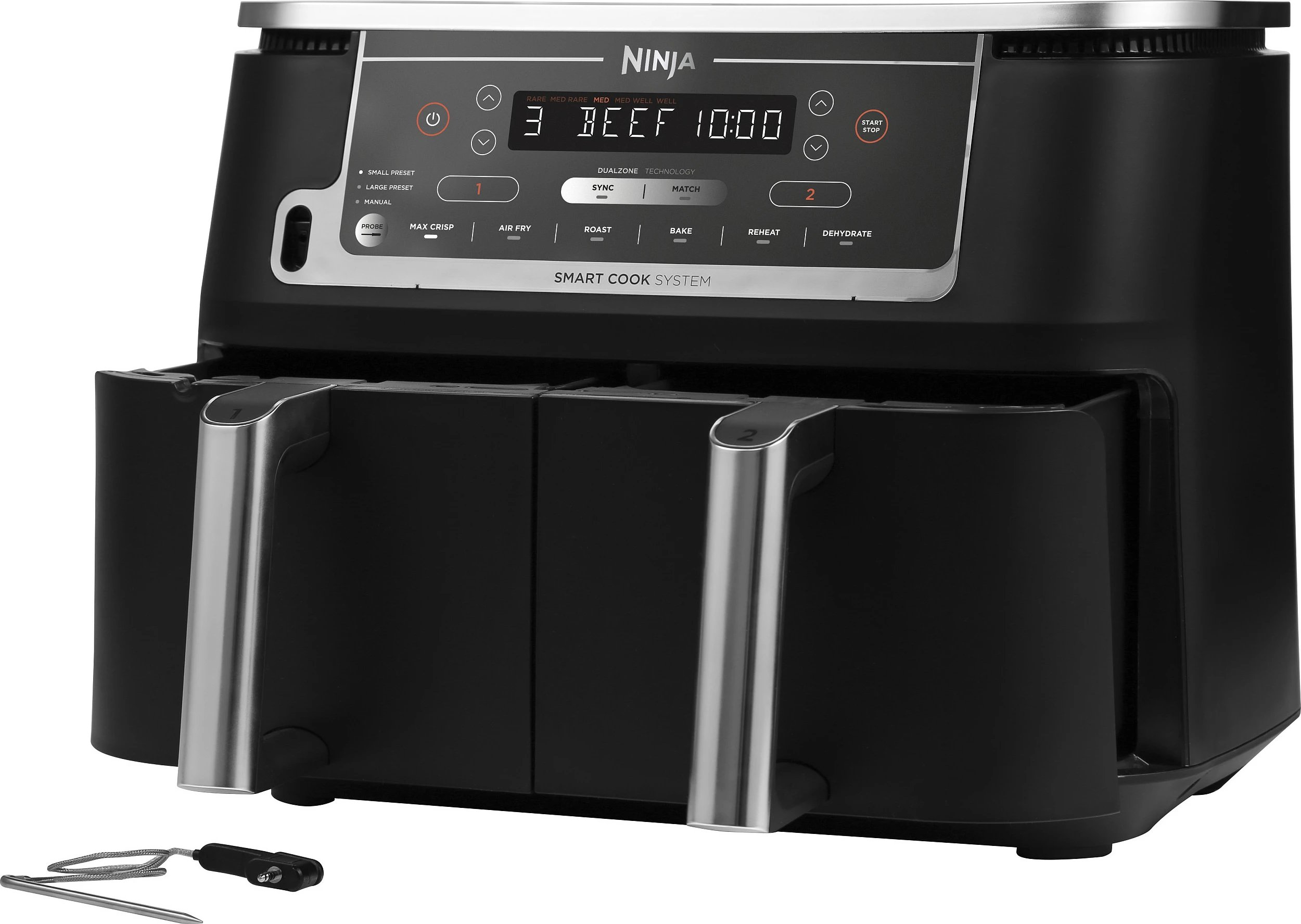 Furrë me ajër të nxehtë Ninja AF451EU, 9.5L, Touch, LED, e zezë