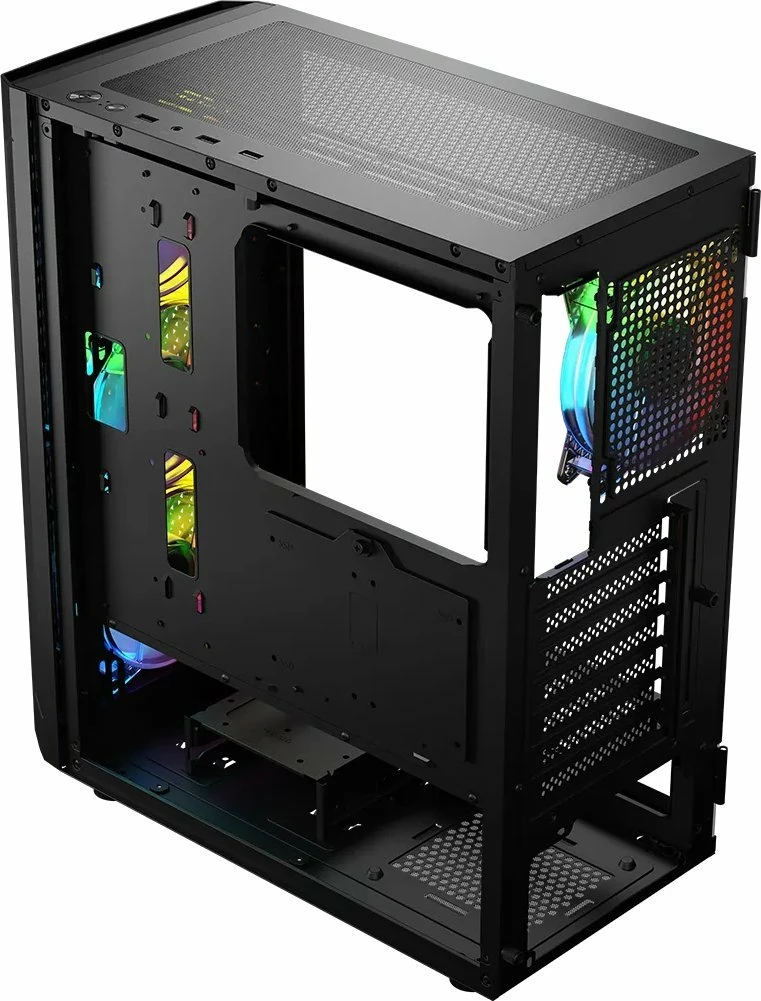 Kasë Logic Concept Aramis ARGB (AT-ARAMIS-10-0000000-0002) Midi Tower ATX/mATX, x4 ventilatorë 120mm ARGB, x7 slote PCIe, tempered glass, e zezë