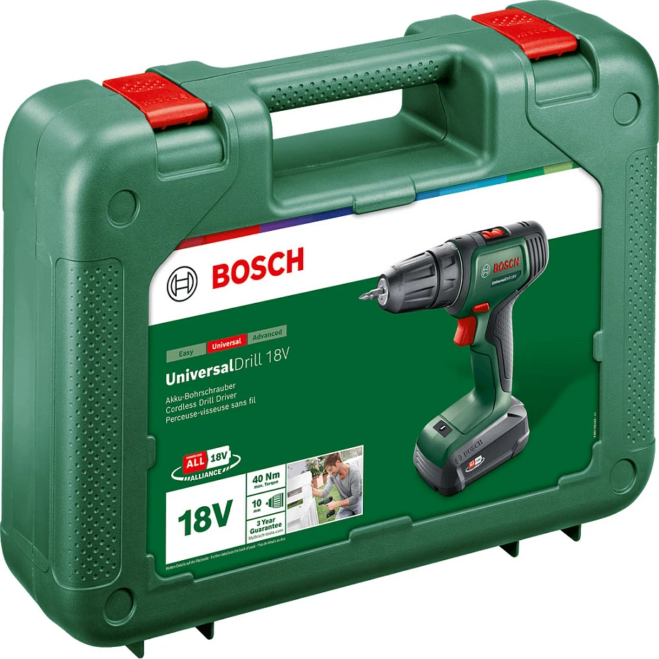 Bormashinë/vidhosëse me bateri Bosch UniversalDrill 18V, 18V, e gjelbër