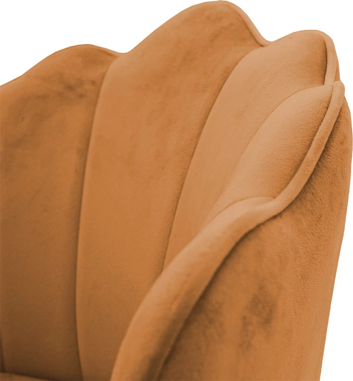 Karrige për bar Nataly, kadife, ngjyrë tullë-ari, set 2 copë