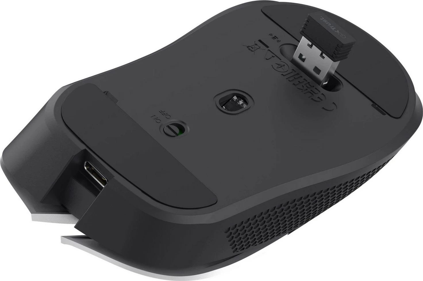 Maus wireless Trust GXT 923 Ybar, 7200 DPI, 6 taste, e bardhë