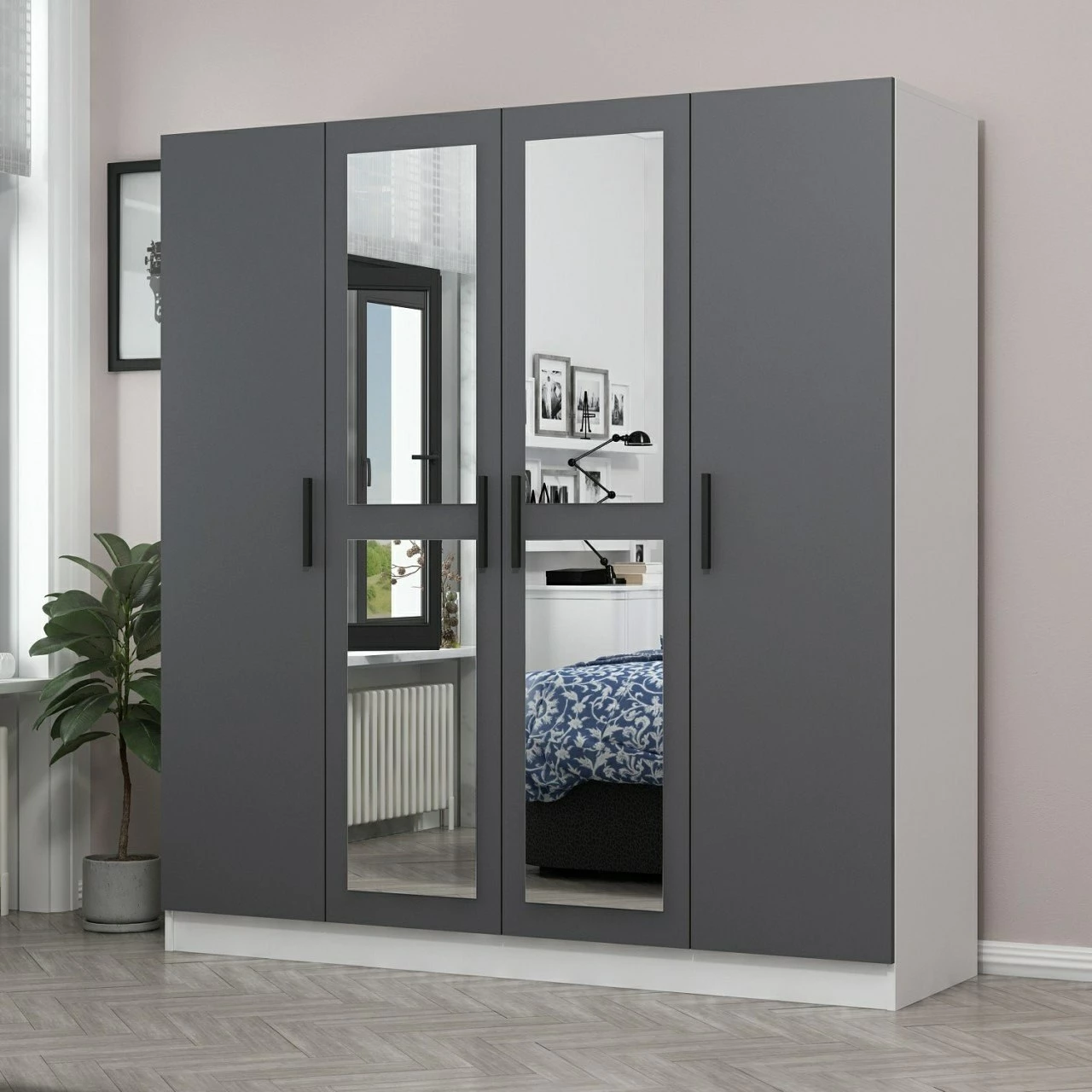 Dollap Skye Decor, anthracite, 180x210x52cm