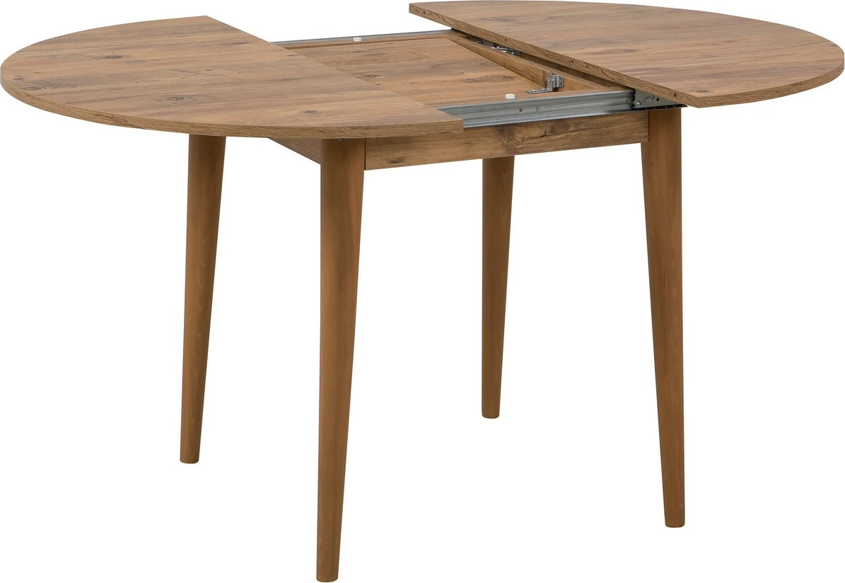 Tavolinë me karrige për ngrënie, e zgjatshme, 5 copë, Skye Decor Vina 1501, ngjyrë Atlantic Pine, antracit