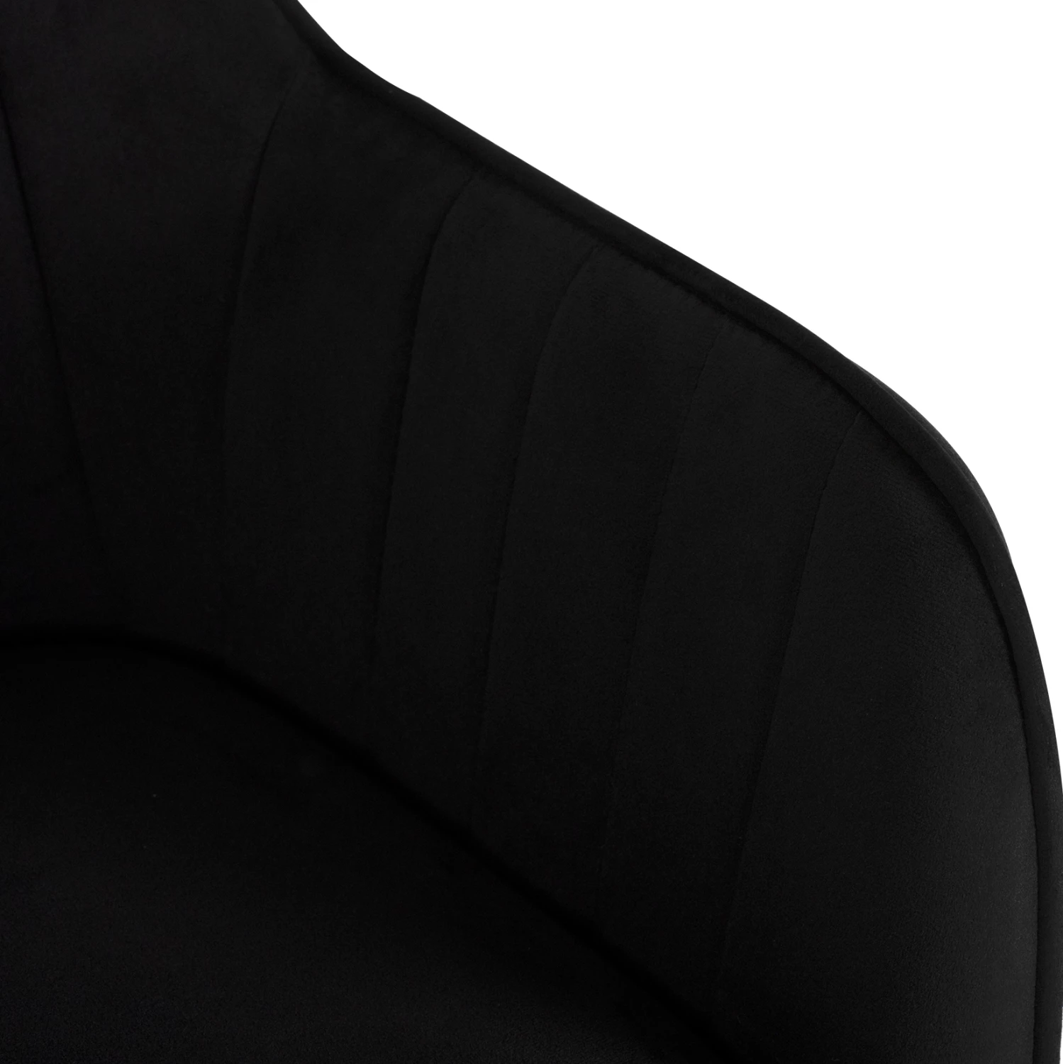 Karrige SAWYER FH8523.04 kadife e zezë dhe këmbë të arta 55Χ60Χ83Hcm, set prej 2 copash