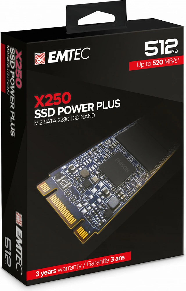SSD i brendshëm EMTEC X250, M.2 SATA 2280, 512GB
