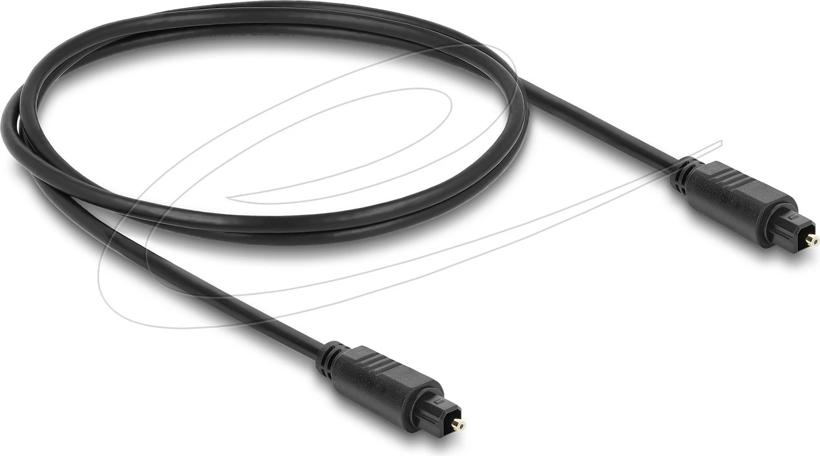Kabllo optike TOSLINK DeLOCK, Stecker në Stecker, 1 m, Ø 4 mm, e zezë