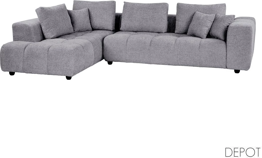 Kënd divani Tomos, kënd i majtë, ngjyrë gri LEGASY 18, 298x200x85