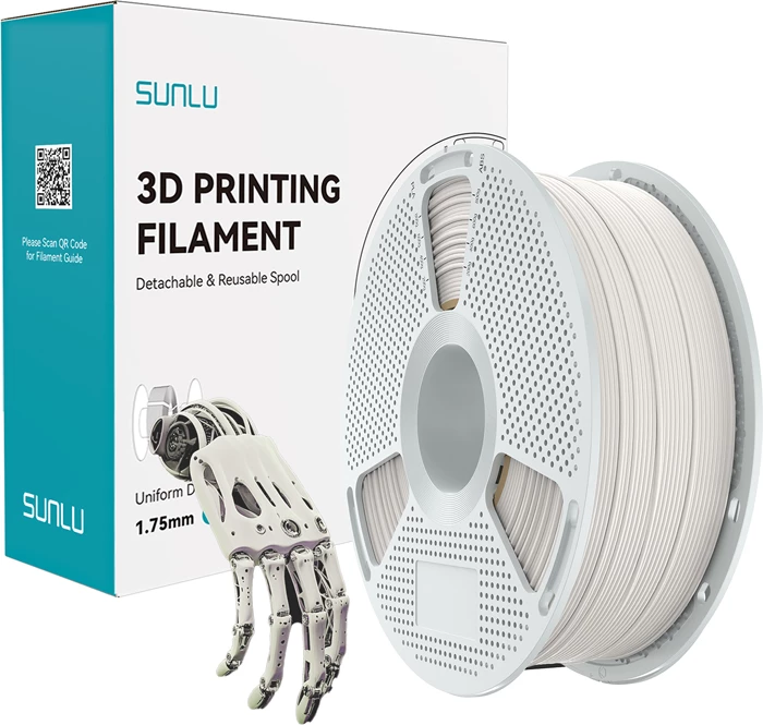 Filament për printim 3D Sunlu Easy PA, 1.75mm, 1kg, Natural White