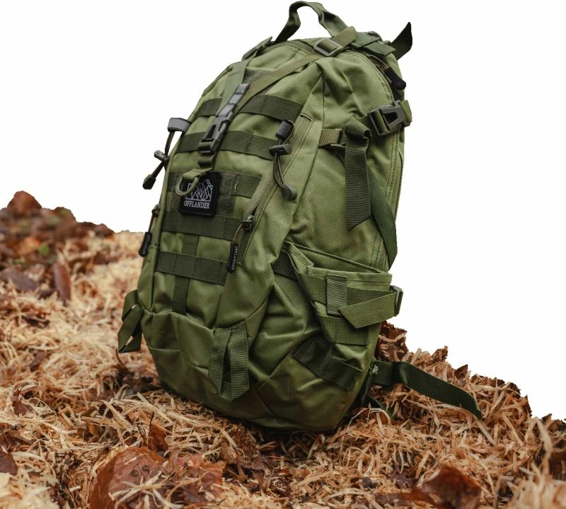 Çantë shpine për turizëm Offlander Survival Trekker, 25L, e gjelbër